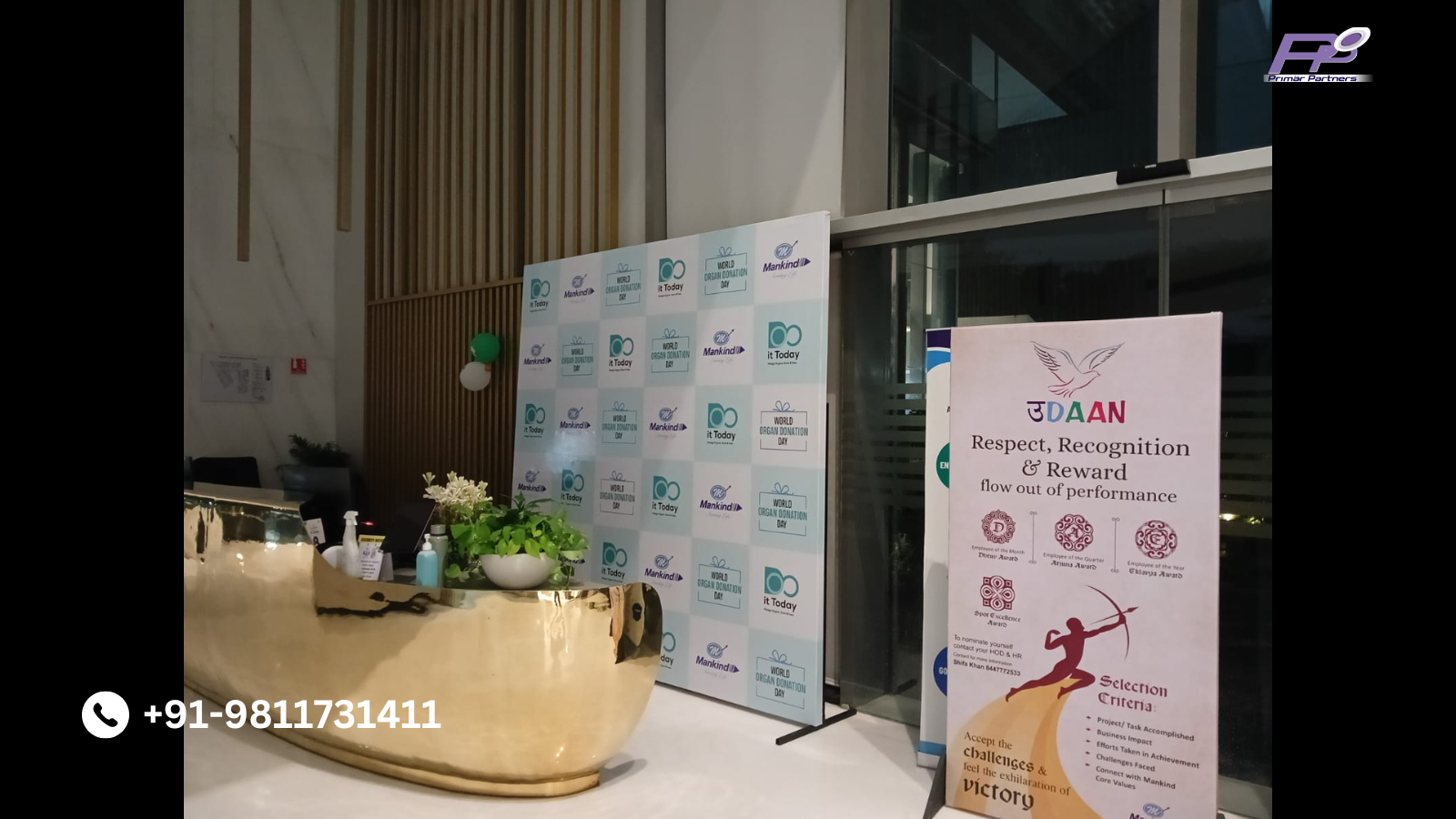 Mankind Pharma Registration Counter and Photo Booth setup by Primar Partners